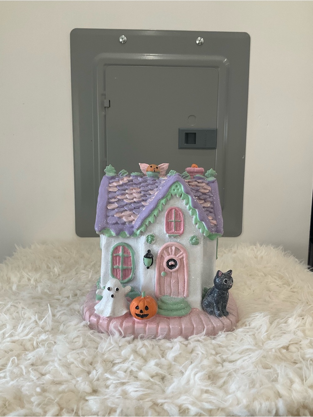 Pastel Halloween Cottage Holiday Decor - Pink, Purple & Green